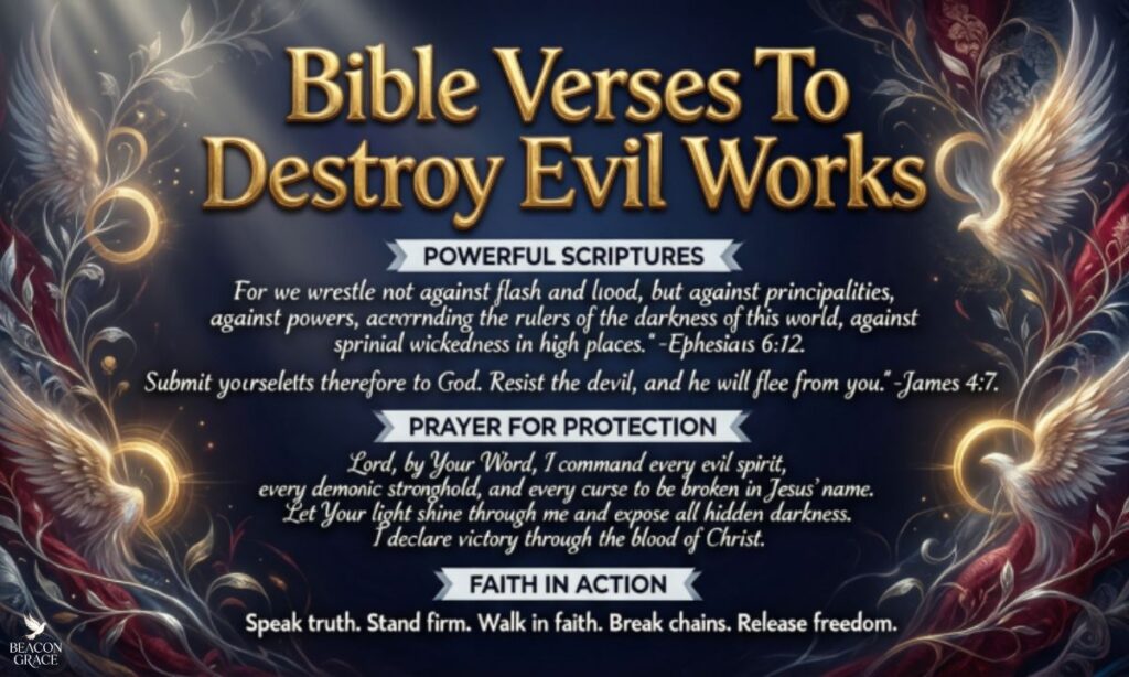 Bible Verses To Destroy Evil Works