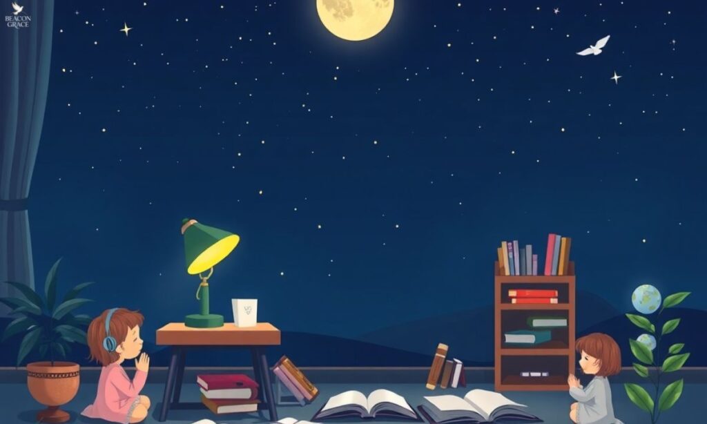Night Prayer for Children's Studies and Growth
