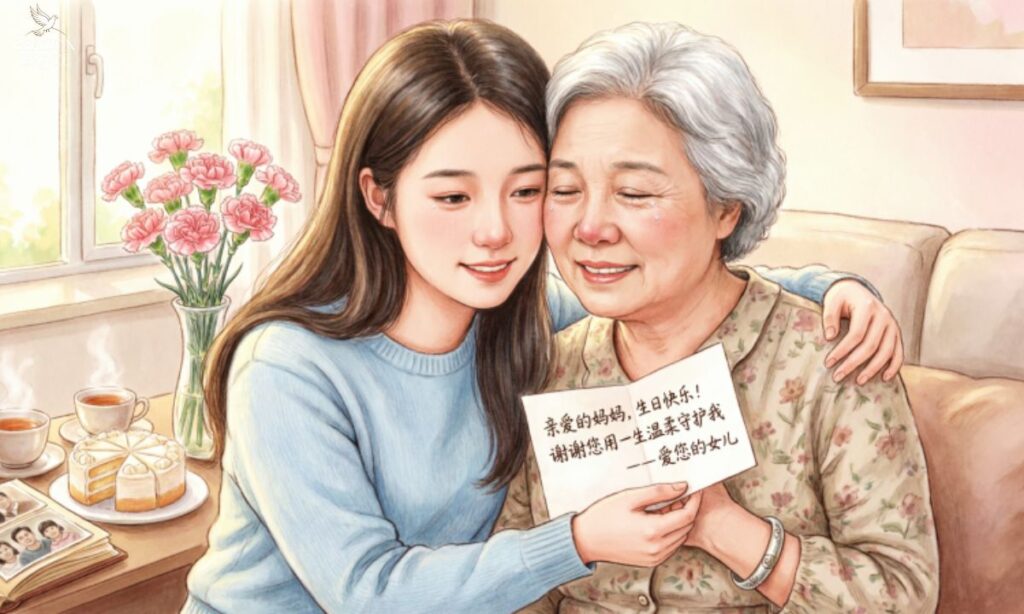 Touching birthday message for Mother from daughter