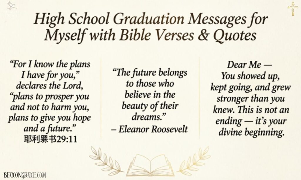 High School Graduation Messages for Myself with Bible Verses & Quotes