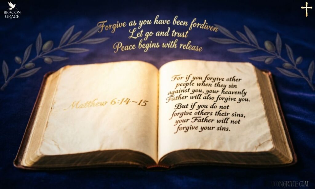 Bible verses about forgiveness and letting go