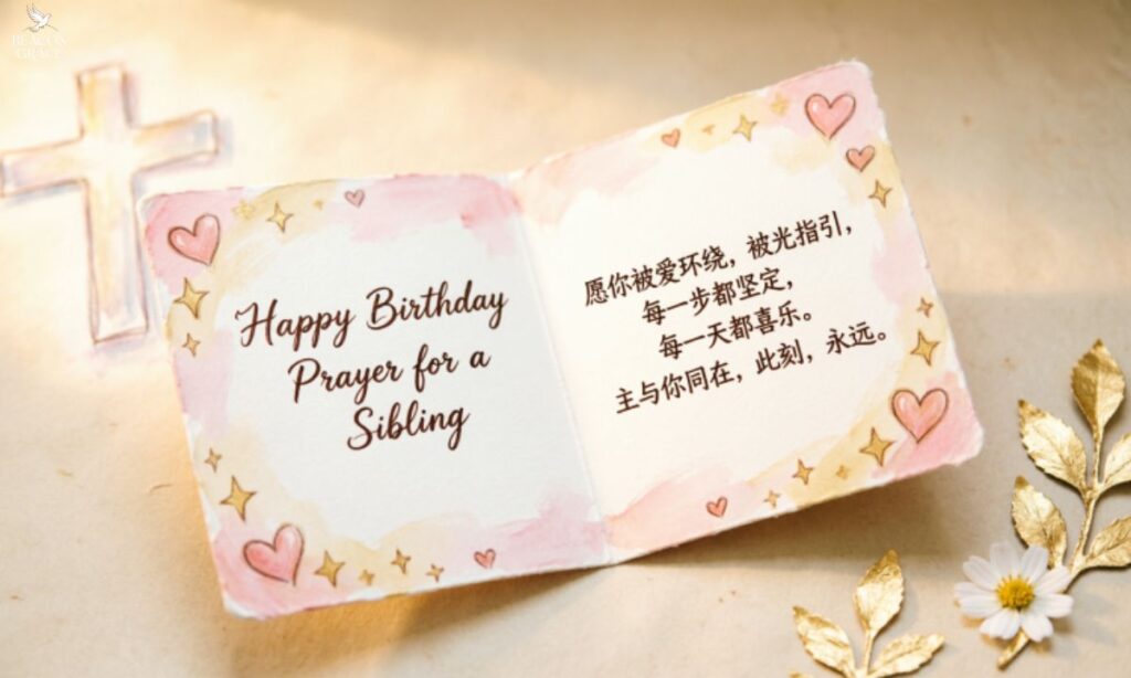 Happy Birthday Prayer for a Sibling