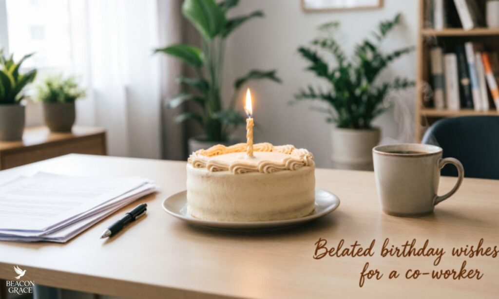 Belated birthday wishes for a co-worker