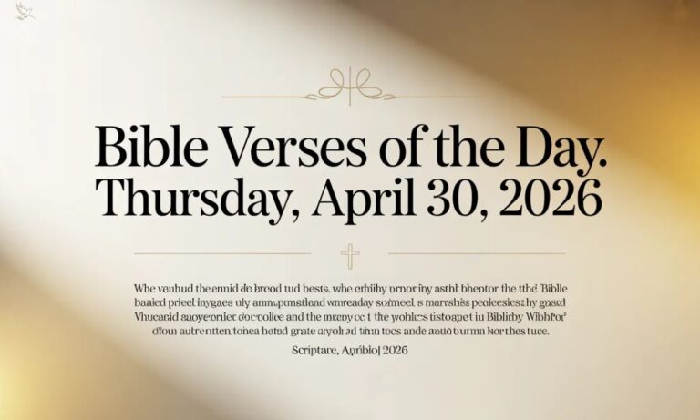 Bible Verses of The Day Thursday, April 30, 2026