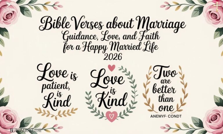Bible Verses about Marriage Guidance, Love, and Faith for a Happy Married Life 2026
