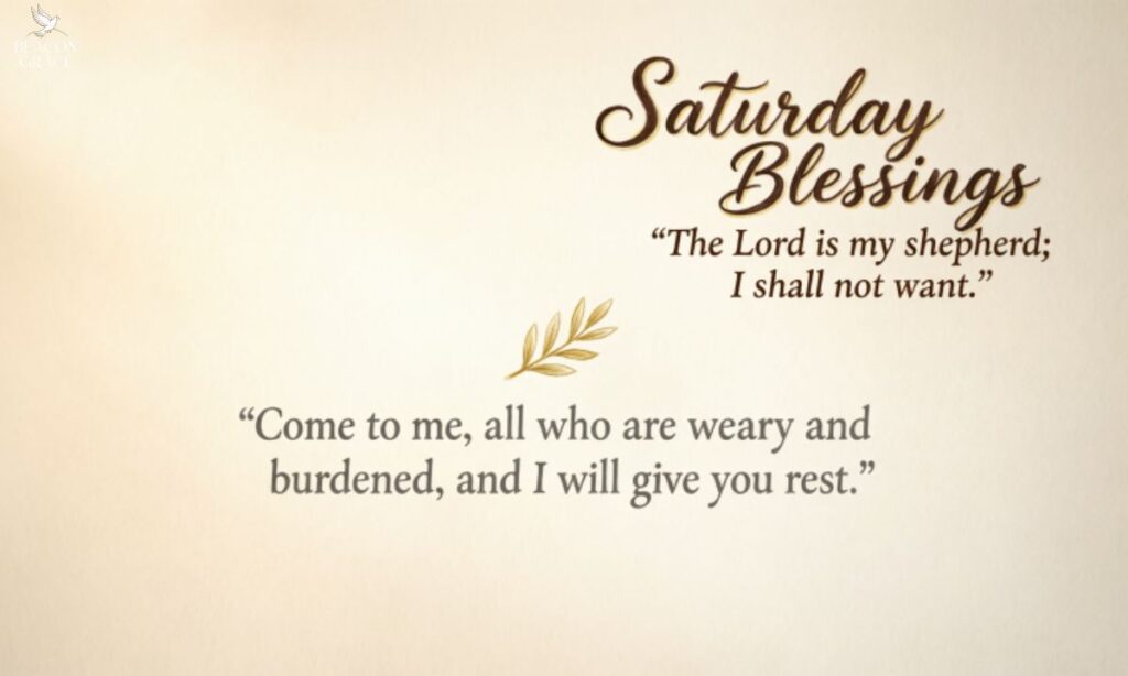 Saturday Blessings with Bible Verses