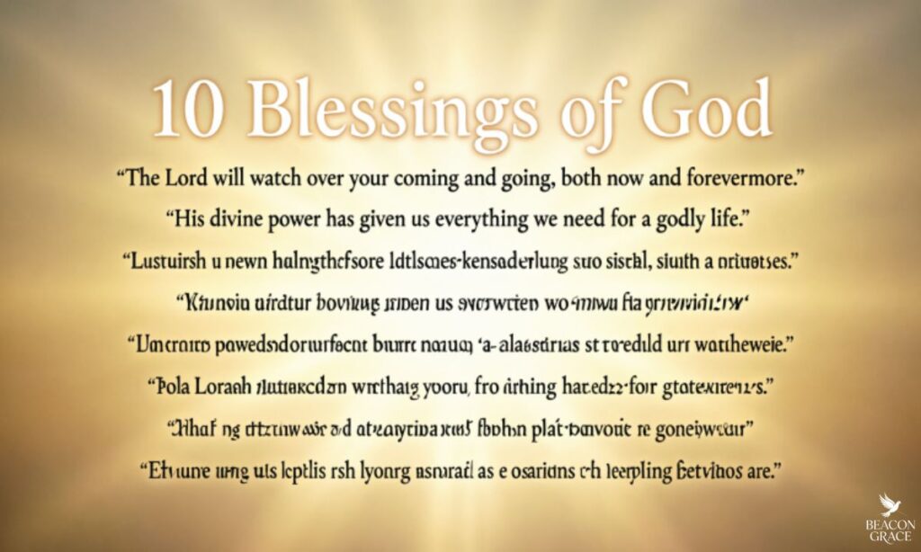 10 blessings of God Bible verse