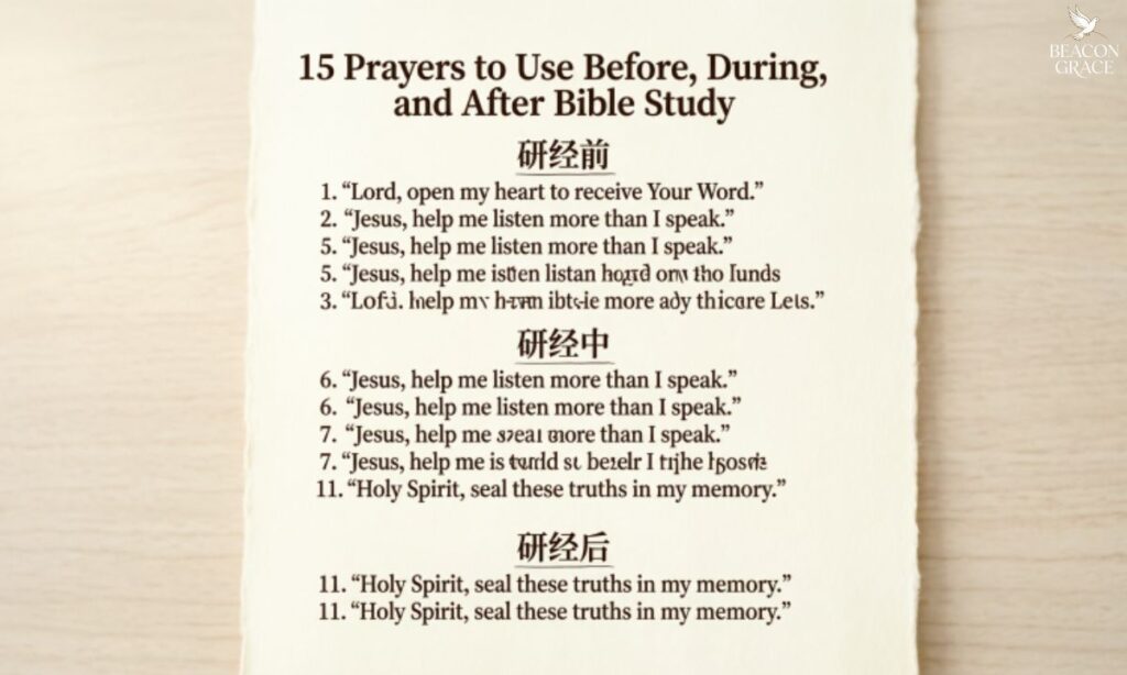 15 Prayers to Use Before, During, and After Bible Study