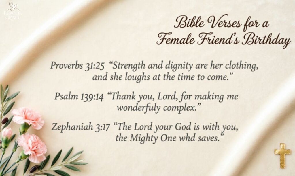 Bible Verses for a Female Friend's Birthday