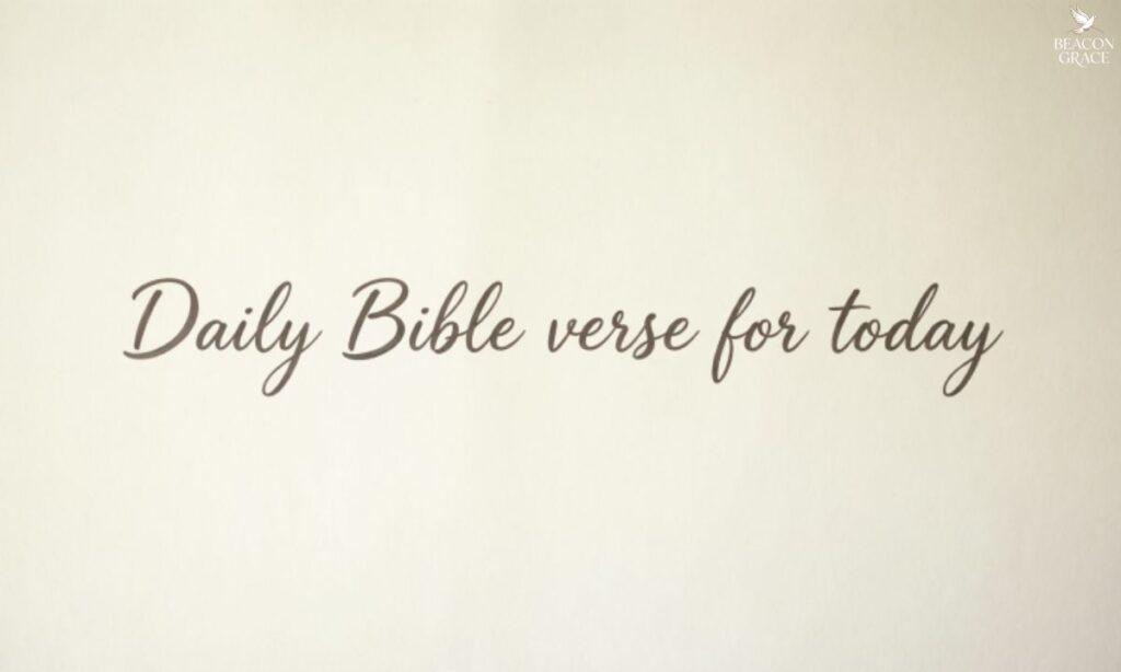 Daily Bible verse for today