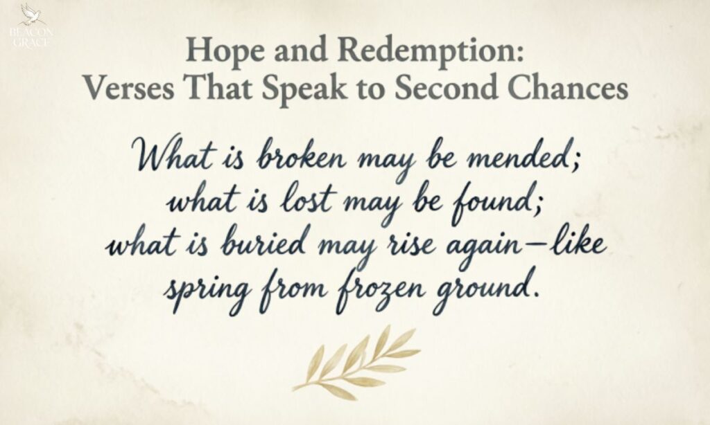 Hope and Redemption Verses That Speak to Second Chances
