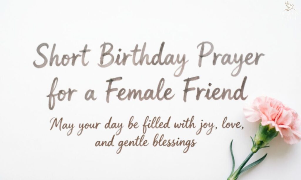 Short Birthday Prayer for a Female Friend